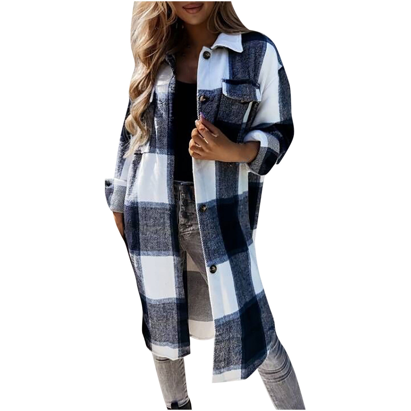 plaid wool coats womens