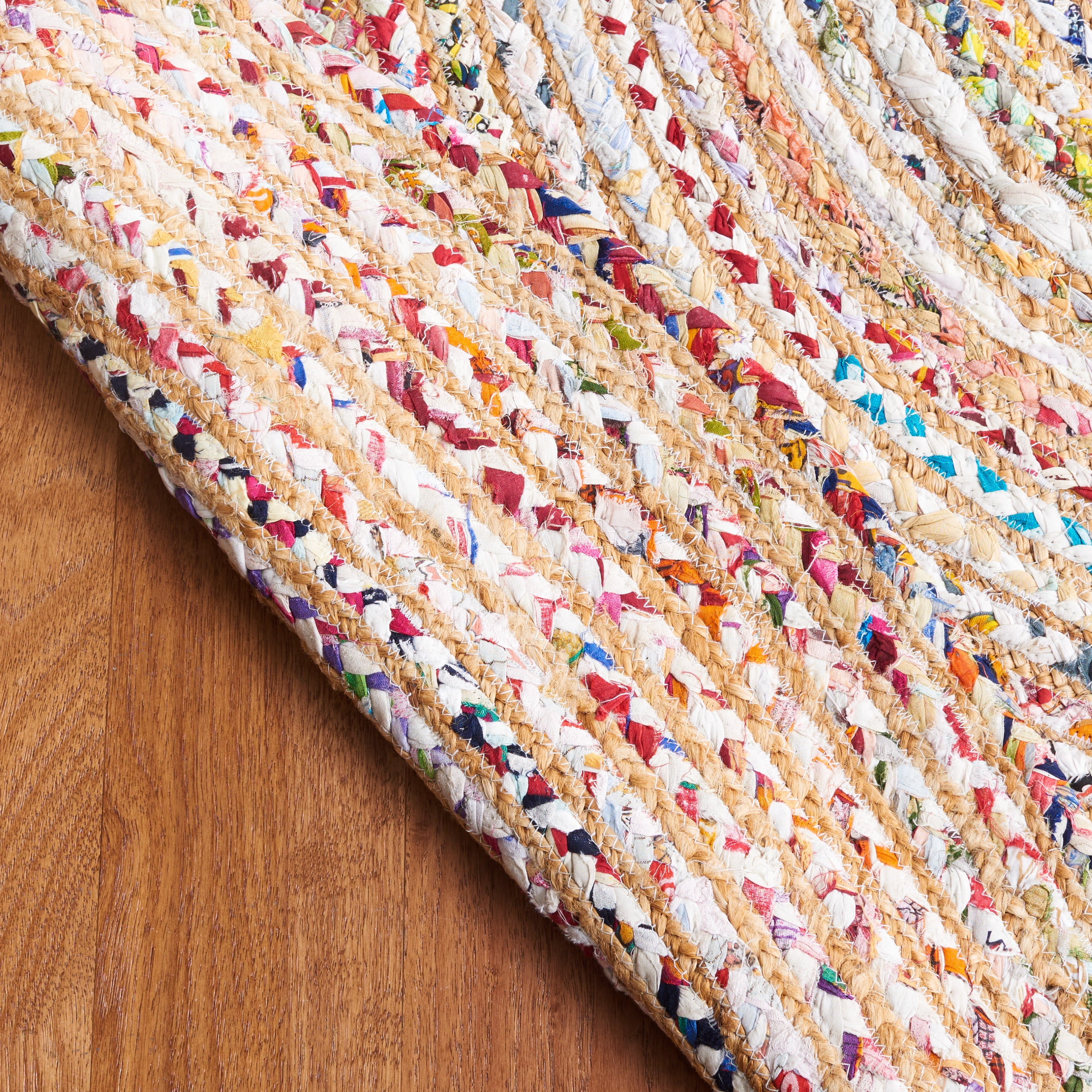 SAFAVIEH Cape Cod Miah Geometric Area Rug, Beige/Multi, 9' x 9' Square