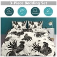 thumbnail image 5 of 3 Pcs Soft Bedding Set, Includes 1 Duvet Cover with Zipper And 2 Pillow,Shams Oil Rooster Twin(86"x70"), 5 of 8