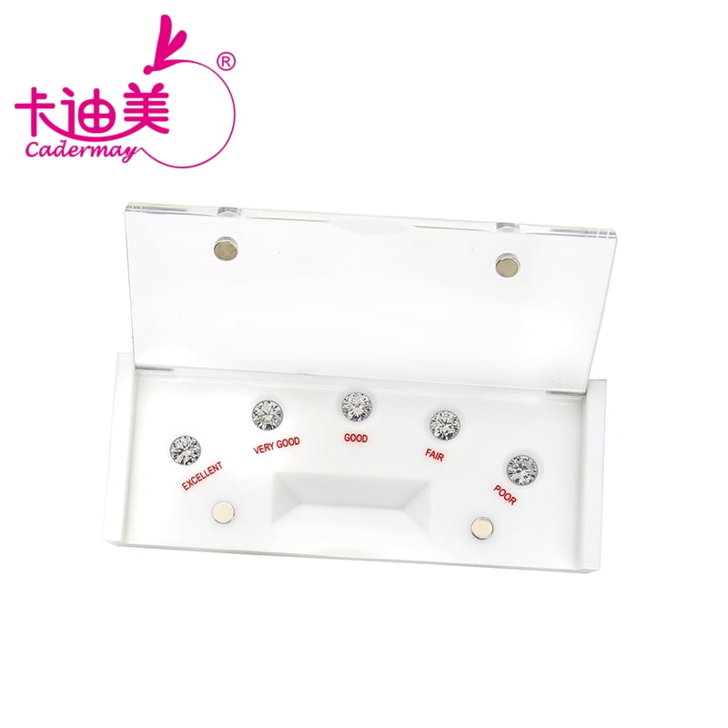 CADERMAY 4Cs Tester Teaching Tool Display Diamond Standard Scale Master Stone Round laser Cubic Zirconia Stone Jewelry