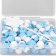 thumbnail image 3 of 74pcs Round Hair Beads DIY Plastic Crochet Braid Wig Accessories Braid Dreadlock Beads Hair Braiding ToolLight Blue, 3 of 4