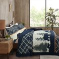 thumbnail image 3 of 3 Pcs Cabin Lodge Rustic Country Bear Quilt Bedspread Set Me504, 3 of 7