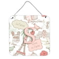 thumbnail image 6 of Caroline's Treasures CJ2002-LDS66 Letter L Love in Paris Pink Wall or Door Hanging Prints, 6HX6W, multicolor, 6 of 7
