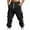 Dark Gray, variant on Men's Solid Color Embossed Fleece Cotton Pants - Drawstring Graphene Thickened Warm Pants with NEW SPORT Pocket Label for Winter Outdoor Activities, Daily Use and Holiday Adventures,Black,L