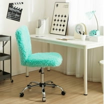 Urban Shop Faux Fur Armless Swivel Task Office Chair, Multiple Colors