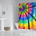 thumbnail image 2 of Colorful Rainbow Tie Dye Spiral Pattern Shower Curtain 72"x84" ,Bathroom Decorative Shower Curtains Set with 12 Hooks,Modern Waterproof Washable Shower Curtain, 2 of 6