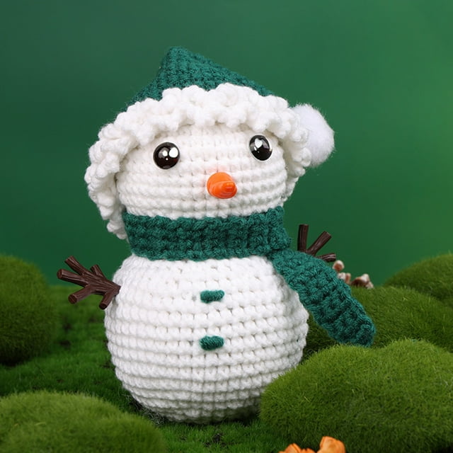 RKSTN Handmade Materials Christmas Crochet Material Package Santa Claus Snowman Deer Hand Woven Wool Ball