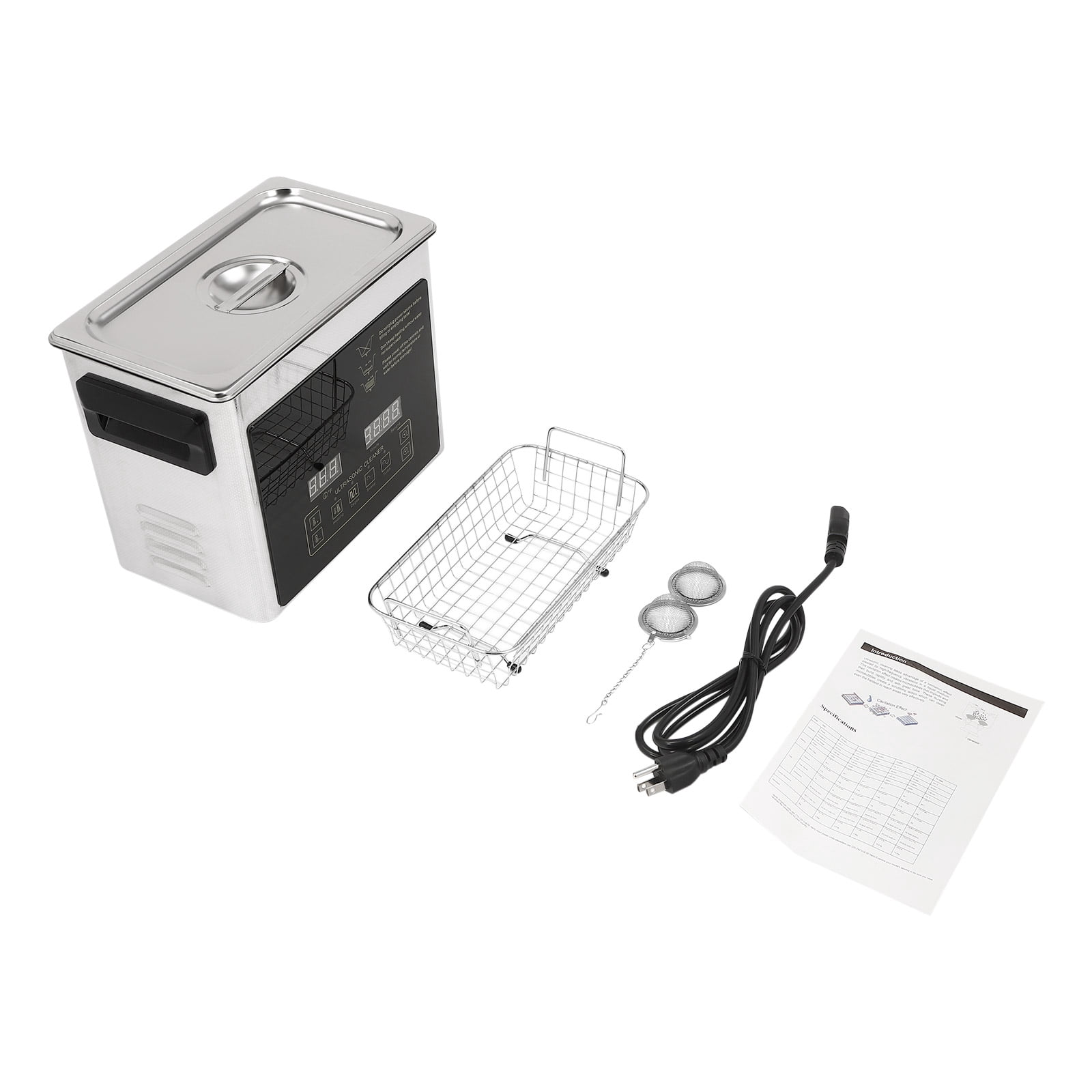Miumaeov 3.2L Ultrasonic Jewelry Cleaner Machine with 3 Cleaning Modes Temperature Time Adjustable for Cleaning Jewelry Watch, Glasses Tableware