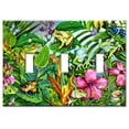 thumbnail image 1 of Triple Gang Toggle OVERSIZE Wall Plate - Frog Party, 1 of 2