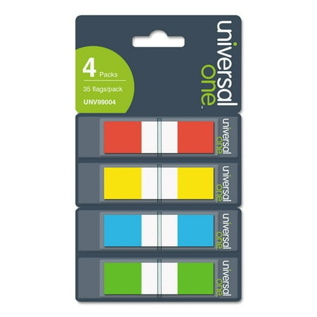 Page Flags, Assorted Colors, 35 Flags/Dispenser, 4 Dispensers/Pack