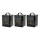 thumbnail image 1 of Juego de 3 botes herméticos para encimera de cocina, decoración rústica, 1,5 l, para utensilios de cocina negro, 1 of 9