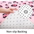 thumbnail image 2 of Musicwaker Soft Pink Leopard Shag Rug, Washable Indoor Decor Carpet ,  6x9 ft, 2 of 9
