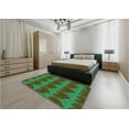 thumbnail image 5 of Ahgly Company Machine Washable Indoor Round Transitional Army Green Area Rugs, 3' Round, 5 of 7