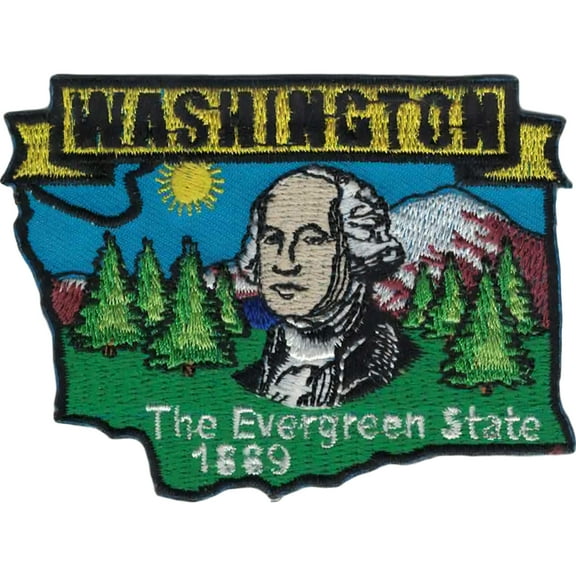 Washington State Map Patch 3"