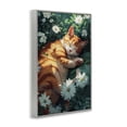 thumbnail image 4 of Stupell Industries Cat Sleeping in Meadow Animals & Insects Painting Gray Framed Art Print Wall Art, 20 x 30, 4 of 10