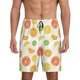 thumbnail image 1 of Balery Colorful Lemons Pantalones cortos de pijama de punto de algodón para hombre con cinturilla y bolsillos-Medium, 1 of 6