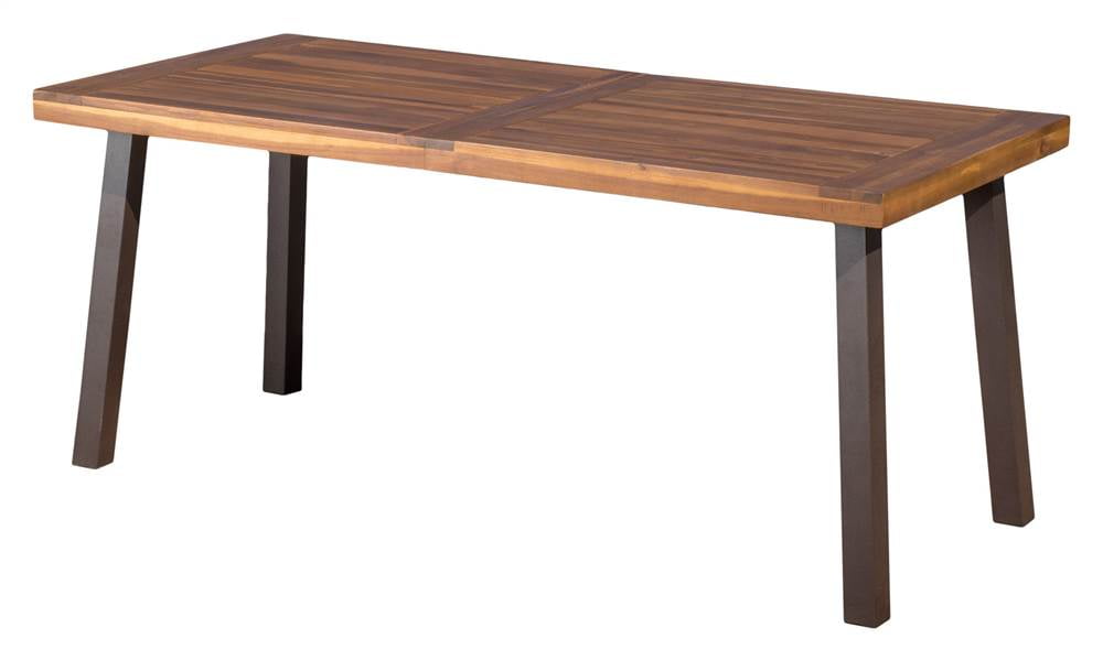 Sparta Acacia Wood Rectangle Dining Table - Dark Brown - Christopher Knight Home