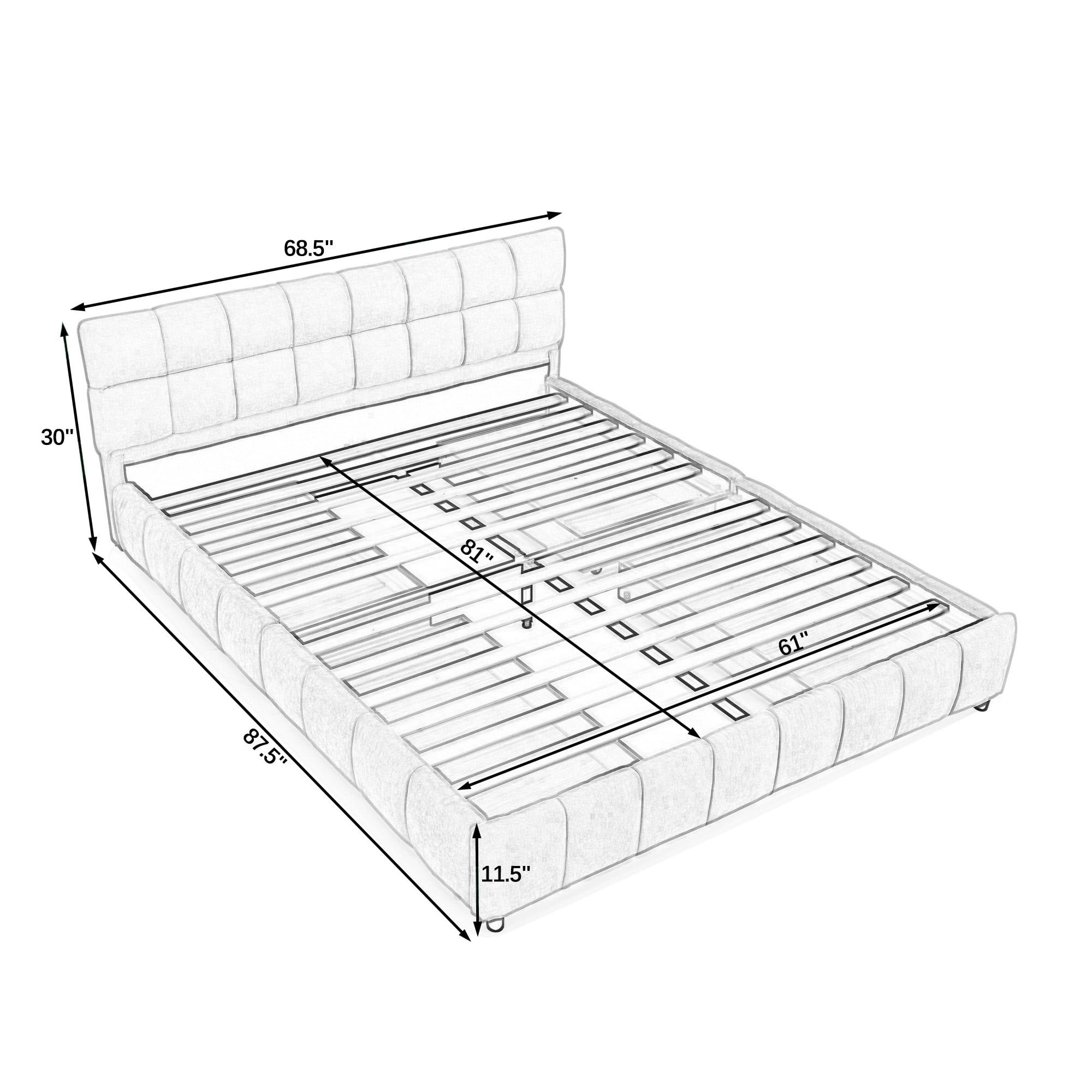 Howcool King Size Upholstered Platform Bed Frame with 4 Storage Drawers,Tufted Headboard,Chenille Low-profile Bed with Wooden Slats,No Box Spring Needed,Pink