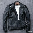 thumbnail image 7 of Men's Faux Leather Jacket Zip-UP Pockets Adjustable Waist Belt Motorcycle Bomber Jackets(S-5XL), 7 of 7