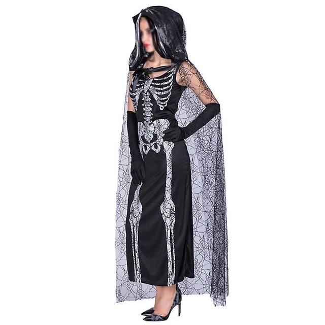 1 juego disfraz con patrón de calavera para decoración de Halloween