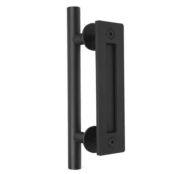 ShenMo Square black barn door handle pull and flush door handle, smoothing barn door handle