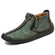 thumbnail image 1 of Botas de hombre con costuras y cremallera, botines estilo vintage, suela de goma, zapatos para exteriores, mocasines, 1 of 5