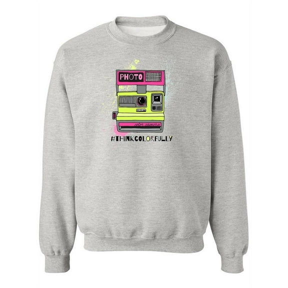 Think Colorfully Camera Sweatshirt Women -Image by Shutterstock, Female XX-Large