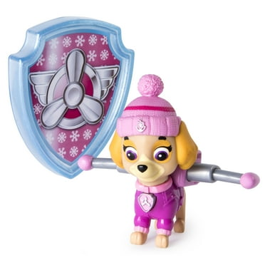 Paw Patrol Snow Rescue – Skye with Transforming Pup Pack and Badge – Walmart Exclusive