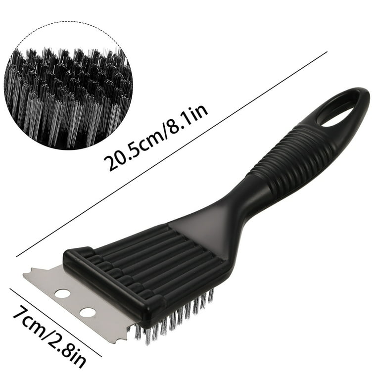 HEQUSIGNS 3 Pcs BBQ Grill Brush, Premium Stainless Steel Grill Brush, Heavy  Duty Stainless Steel Barbecue Bristles for Charcoal Electric Gas Grill  Cleaning Grills 