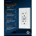 thumbnail image 2 of ELEGRP GFCI Outlet w/Nightlight, 20 Amp Self-Test GFI Electrical Outlet, Thinner Design, Tamper Resistant GFCI Receptacle, Ground Fault Receptacle w/Screwless Wall Plate, UL Listed, White 3PC, 2 of 10