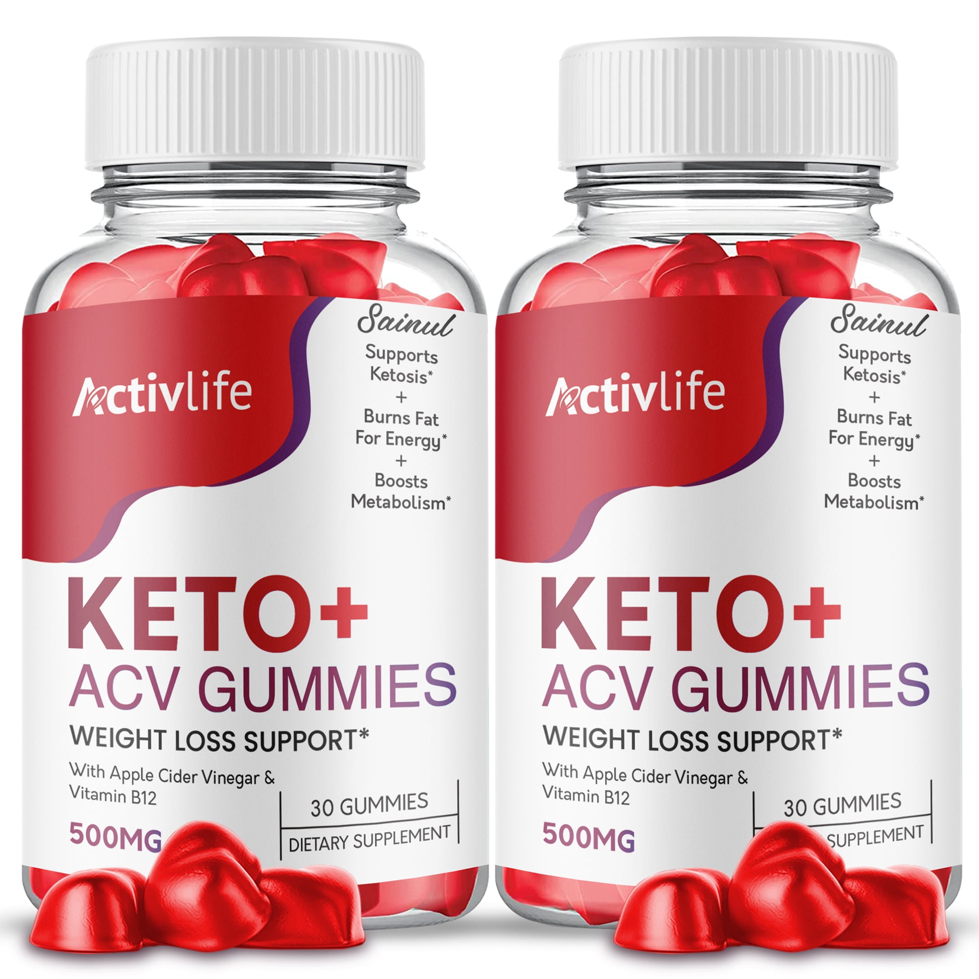 ActivLife Keto ACV Gummies, Maximum Strength, Apple Cider Vinegar, 2 Month Supply Dietary Supplement (2 Pack)