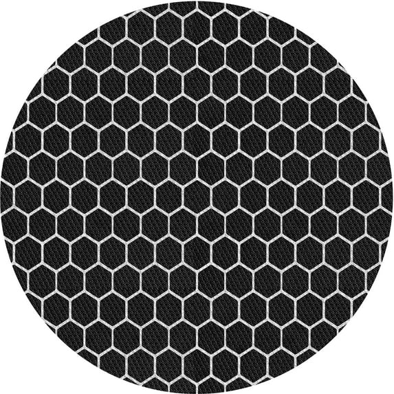 Ahgly Company Machine Washable Indoor Round Transitional Smokey Gray Area Rugs, 6' Round