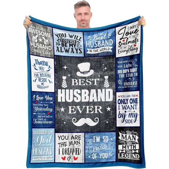 Gifts for Husband, Husband Birthday Gift, Best Husband, Husband Gifts from Wife, Husband Gifts for Christmas, Husband Gifts for Him, Wedding Gifts for Husband Throw Blanket 50"x60"