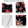 thumbnail image 4 of luoweisi Men's Beach Shorts Quick Dry Swim Trunks with Mesh Lining Christmas Snowflakes L, 4 of 5