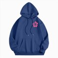 thumbnail image 4 of Towmus Women's Graphic Hoodies Oversized Sweatshirts Letter Flower Print Hooded Pullover Tops Cute Fall Clothes, 4 of 6