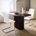 thumbnail image 3 of Set of 2 Modern Dining Chairs with Faux Leather Padded Seat,Kitchen Dining Chairs,Living Room Chairs with High Back Padded Seat,Dining Room Side Chairs with Metal Legs, 3 of 8