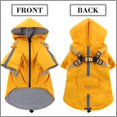 thumbnail image 2 of Dog Raincoat, Dog Rain Jacket With Hood And Harness, Waterproof With Reflective Strips, Dog Rain Jacket, For Small And Medium Dogs, 2 of 5
