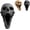 Black, variant on 3D Printed Gothic Skull Figurine, 6.5in Open Mouth Dark Horror Desk Decor for Art Display Gift