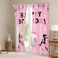 thumbnail image 3 of Manfei Happy Birthday Gift Blackout Curtains,Football Sports Curtains Pack of 2 (38x45 Each),Pink White Black Window Curtains For Girls Kids,Luxury Bedroom Decor, 3 of 6