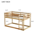 thumbnail image 7 of Alvantor Twin Over Twin Bunk Bed, Solid Rubber Wood Low Floor Bunk with Ladder, Natural, 7 of 7