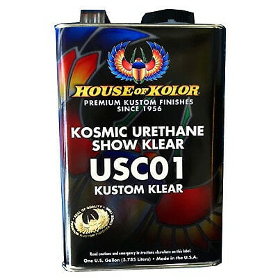 House of Kolor USC01 Clear Automotive Body Paint, Gloss, for All Vehicle Types 1 Gallon Pack