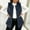 Navy, variant on Womens Fleece Vests, Zip up Fall Winter Sleeveless Crew Neck Waistcoat with Pockets Black Size 2XL