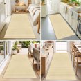 thumbnail image 4 of 2'x6' Rug Runners for Hallways Kitchen, Yellow Stripes Non Slip Entryway Beside Floor Carpet Runner, Modern Vertical Striped Geometric Simple Washable Laundry Room Bedroom Throw Rugs Mat, 4 of 8
