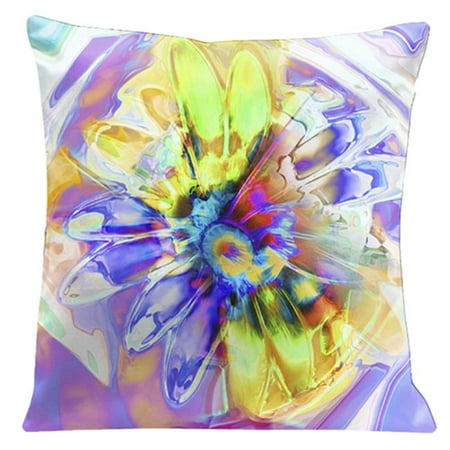Lama Kasso 757 Soft Purple Daisy 18 in. Square Super-Suede Pillow