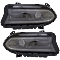 New Pair Of Headlights Compatible With Dodge Charger Scat Pack Widebody Pursuit SXT R/T GT Sedan 3.6L 5.7L 6.4L 2022 By CH2503356 68546770AC 20-9695-70 CH2502356 68546771AC 20-9696-70