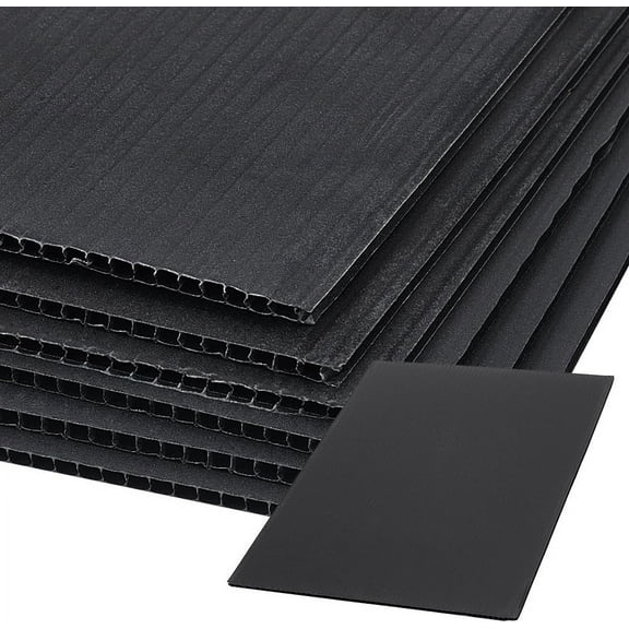 10 Pcs Black Corrugated Plastic Sheets 12x7.8 Inch Sturdy Blank Yard Signs 3mm Waterproof Sign Board for House Sale Signs Lawn Signs Advertising