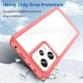 thumbnail image 5 of Case for Xiaomi Redmi Note 12 Pro Phone Case Slim Dropproof [Defend from Drop/Scratch/Slip/Fingerprint] Clear Acrylic Hard Back Soft TPU Bumper Hybrid Phone Cover for Redmi Note 12 Pro-Red, 5 of 16