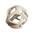 thumbnail image 2 of Mercana Ramus I 4.8" horn shaped  decorative brown resin orb ball, 2 of 10
