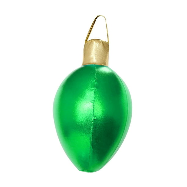 Bola navideña inflable colgante, adorno navideño, decoración navideña, fiesta multifuncional Verde