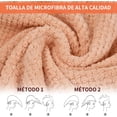 thumbnail image 3 of 3Pack Toalla de Microfibra para Cabello, Secado Rápido, Toalla de Cabello con Botones, Toalla Turbante, Gorro Ultra Absorbente De Agua para Cabello Largo, Grueso, Rizado (Rosa, Gris, Blanco), 3 of 4